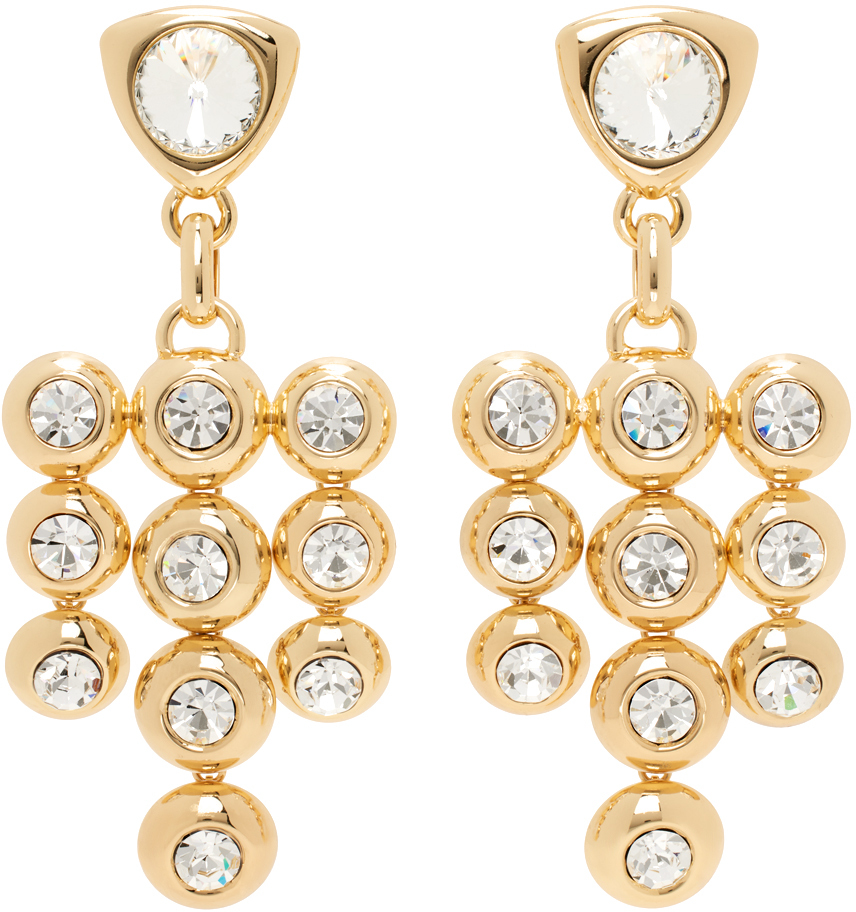 Gold Crystal Chandelier Earrings