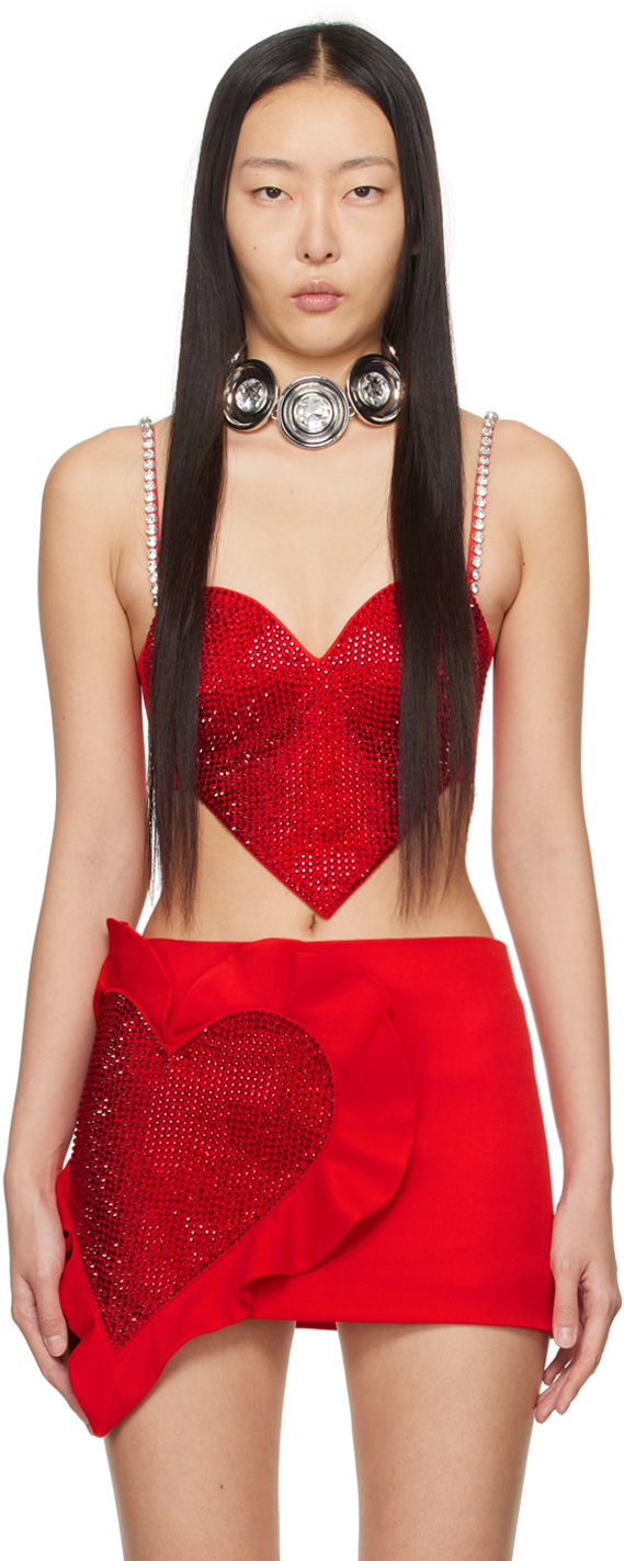Shop Area Red Heart Top In Scarlet