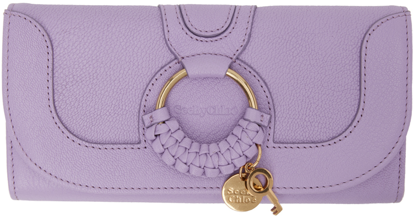 See By Chloé Purple Long Hana Wallet In Pink