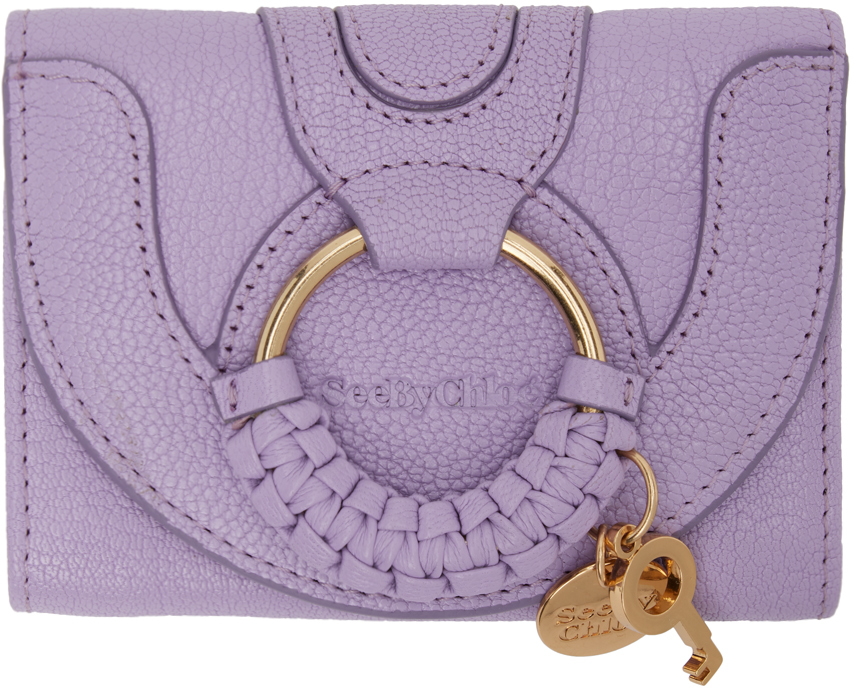 See By Chloé Purple Trifold Hana Wallet In 507 Lilac Breeze