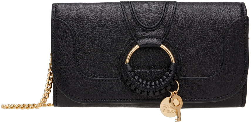 Shop See By Chloé Black Hana Chain Wallet Bag In 001 Black