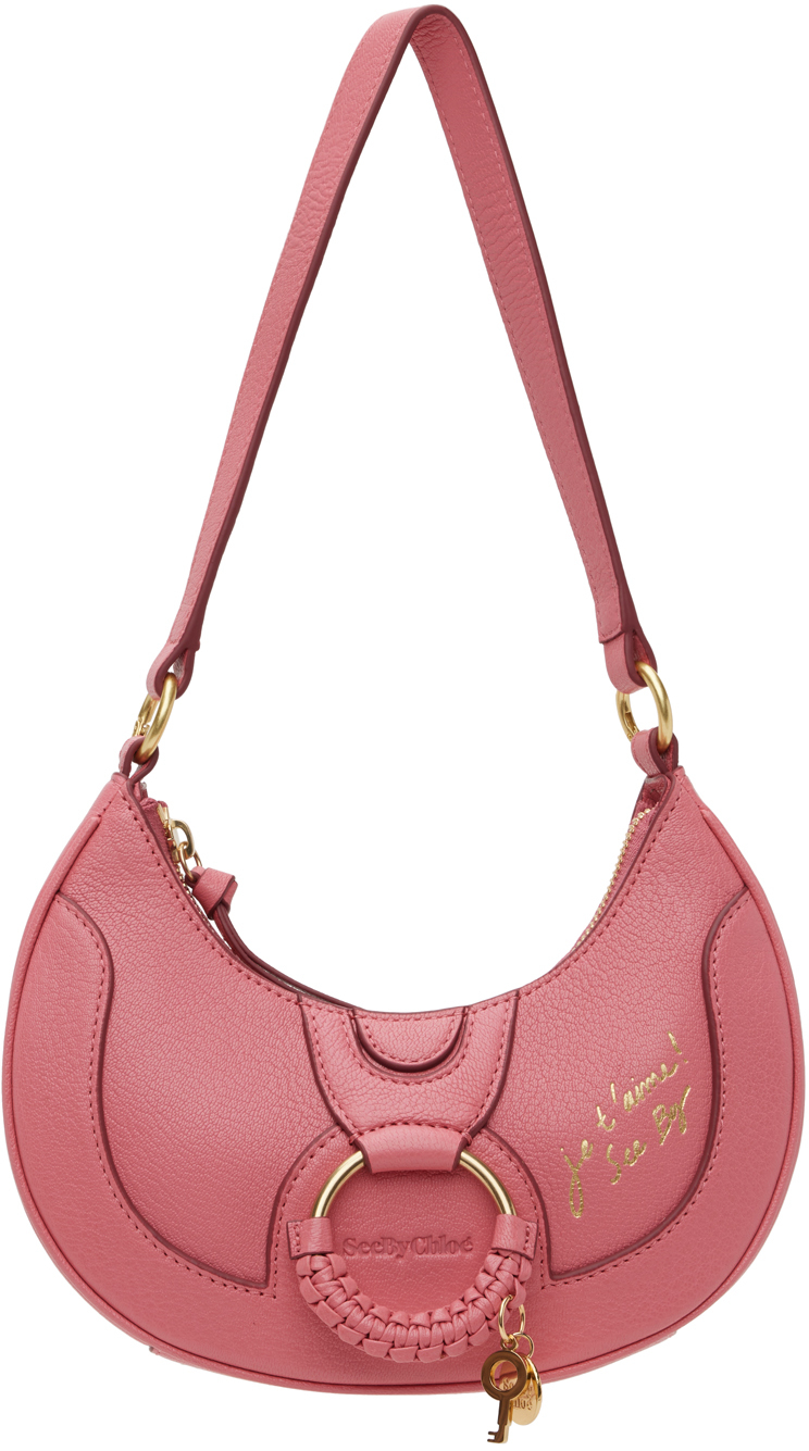 Pink Hana Half-Moon Bag by See by Chloé on Sale