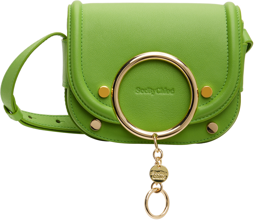 See By Chloé Green Mara Small Crossbody Bag In 36z Rainy Forest