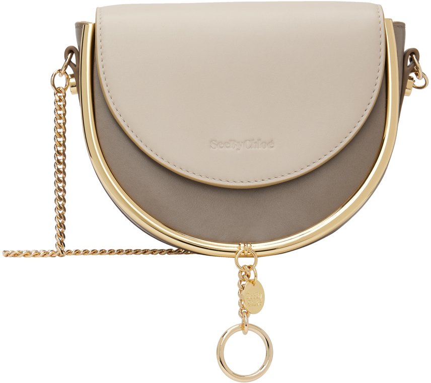 See by Chloé Taupe & Beige Mara Evening Bag