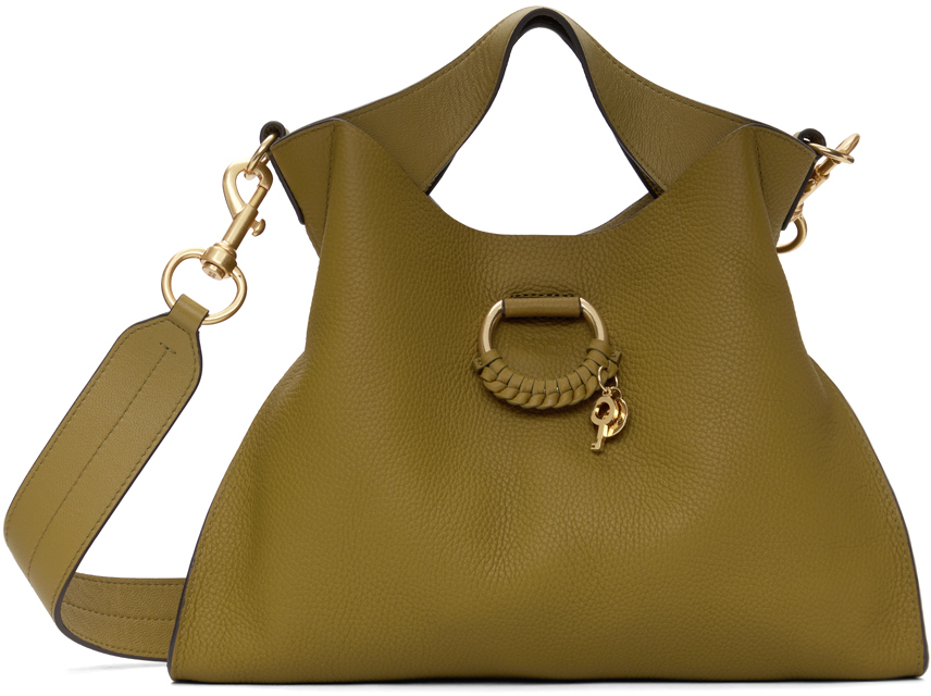 Shop See By Chloé Khaki Small Joan Top Handle Bag In 3b5 Olive