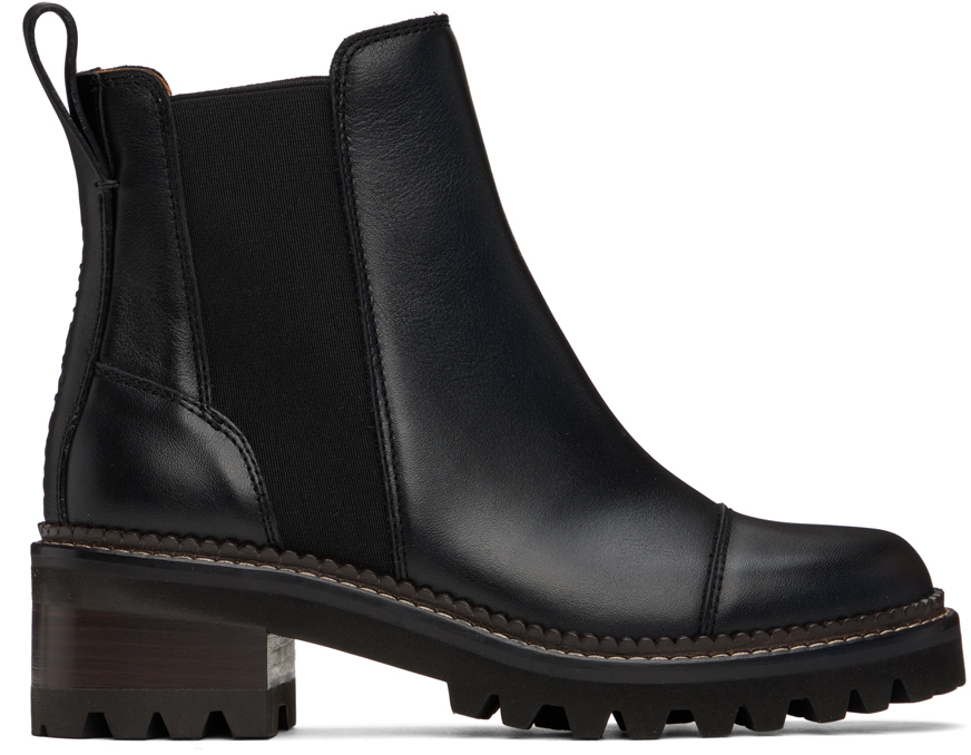Shop See By Chloé Black Mallory Chelsea Boots In 999 Black