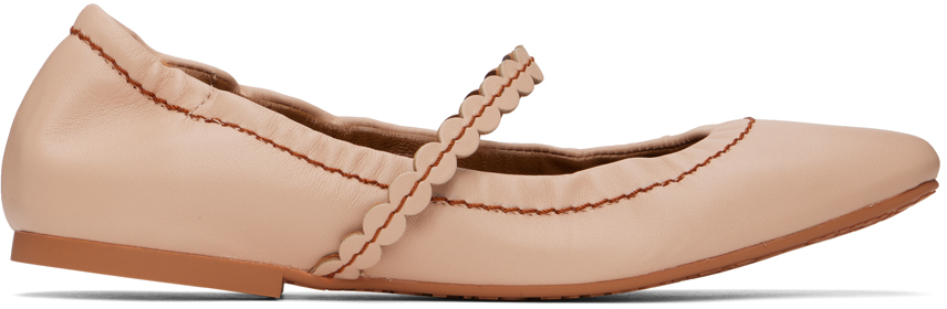 See By Chloé Pink Kaddy Ballerina Flats In 348 Nude