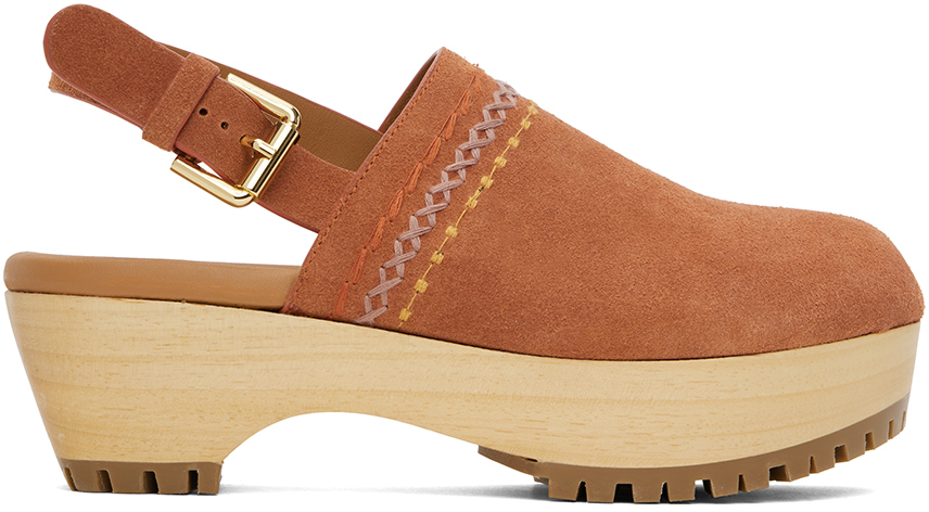 【関税込み】See by Chloe オレンジ Pheebe クロッグ See by Chloé: オレンジ Pheebe クロッグ | SSENSE 日本