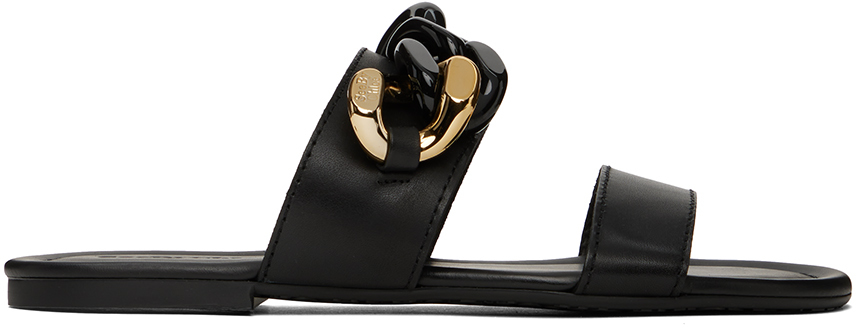 Shop See By Chloé Black Monyca Flat Sandals In 999 Black