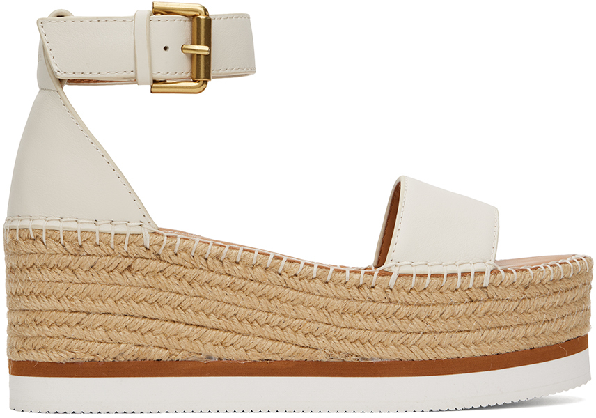 See By Chloé Off-white Glyn Espadrille Sandals In 139 Ivory