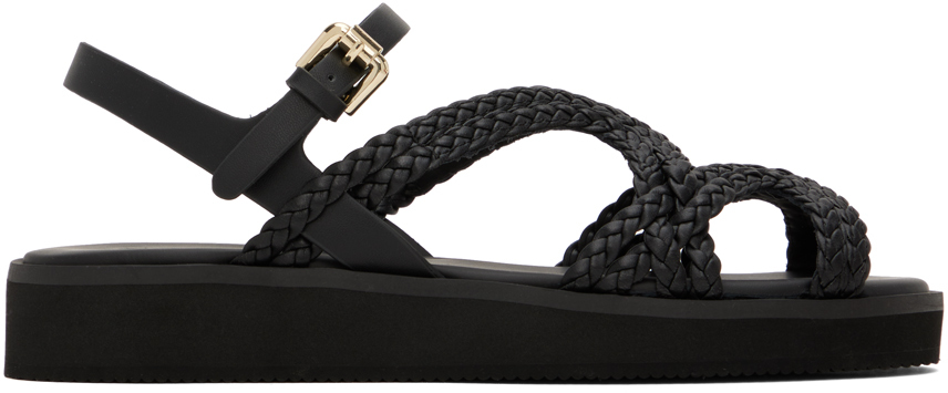 See by Chloé Black Sansa Flat Sandals