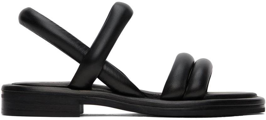 See By Chloé Black Suzan Flat Sandals In 001-black