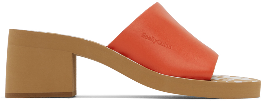 See by Chloé Orange Essie Heeled Sandals