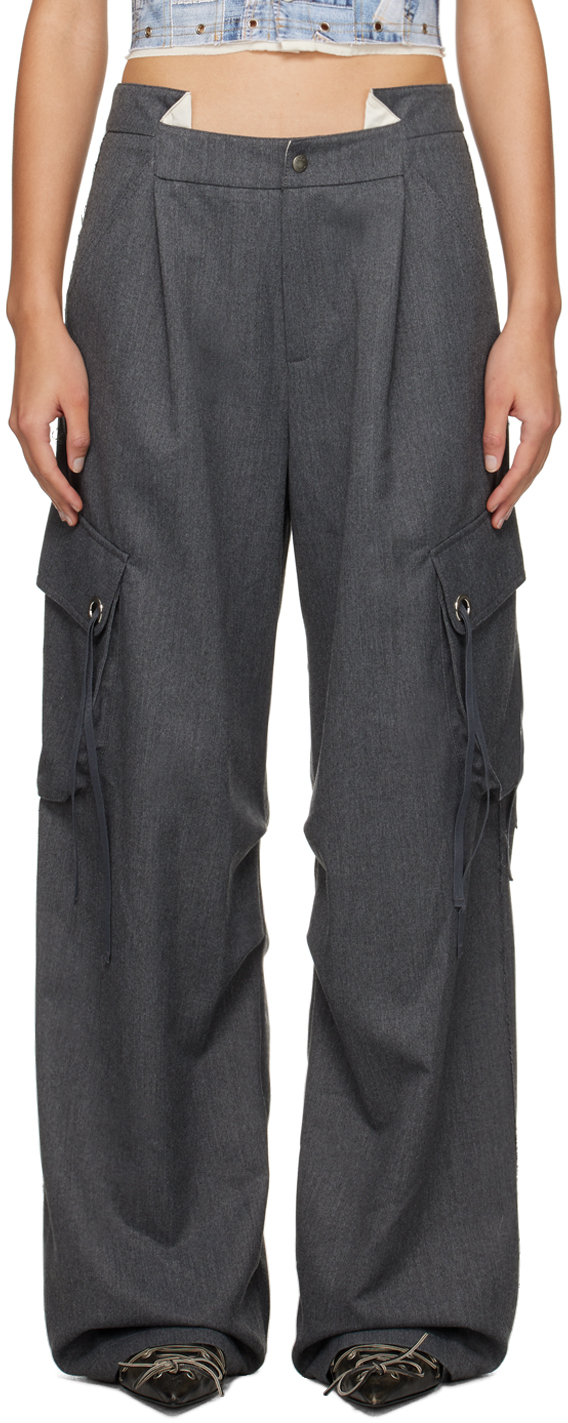 Gray Tanya Trousers by Andersson Bell on Sale