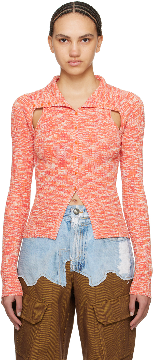 Orange Rozy Cardigan