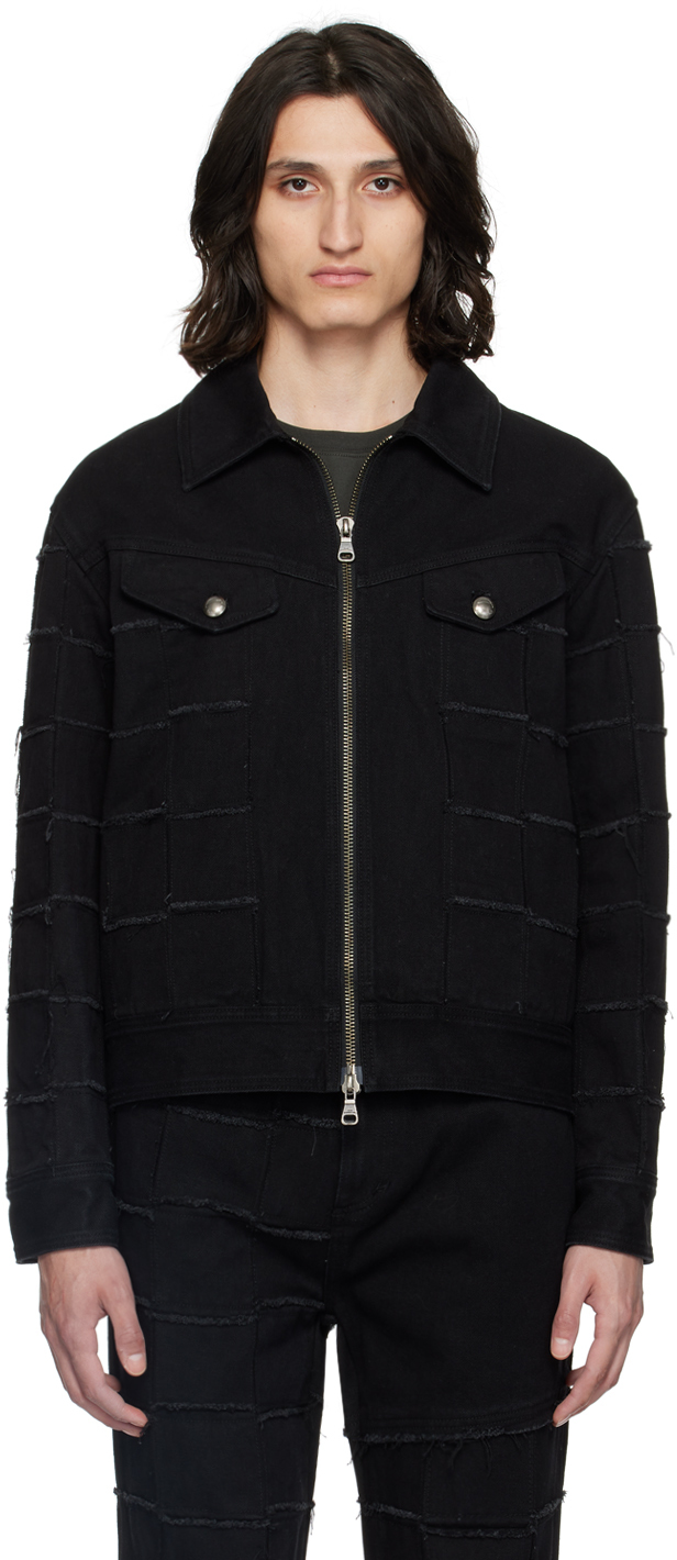 Shop Andersson Bell Black New Patchwork Denim Jacket