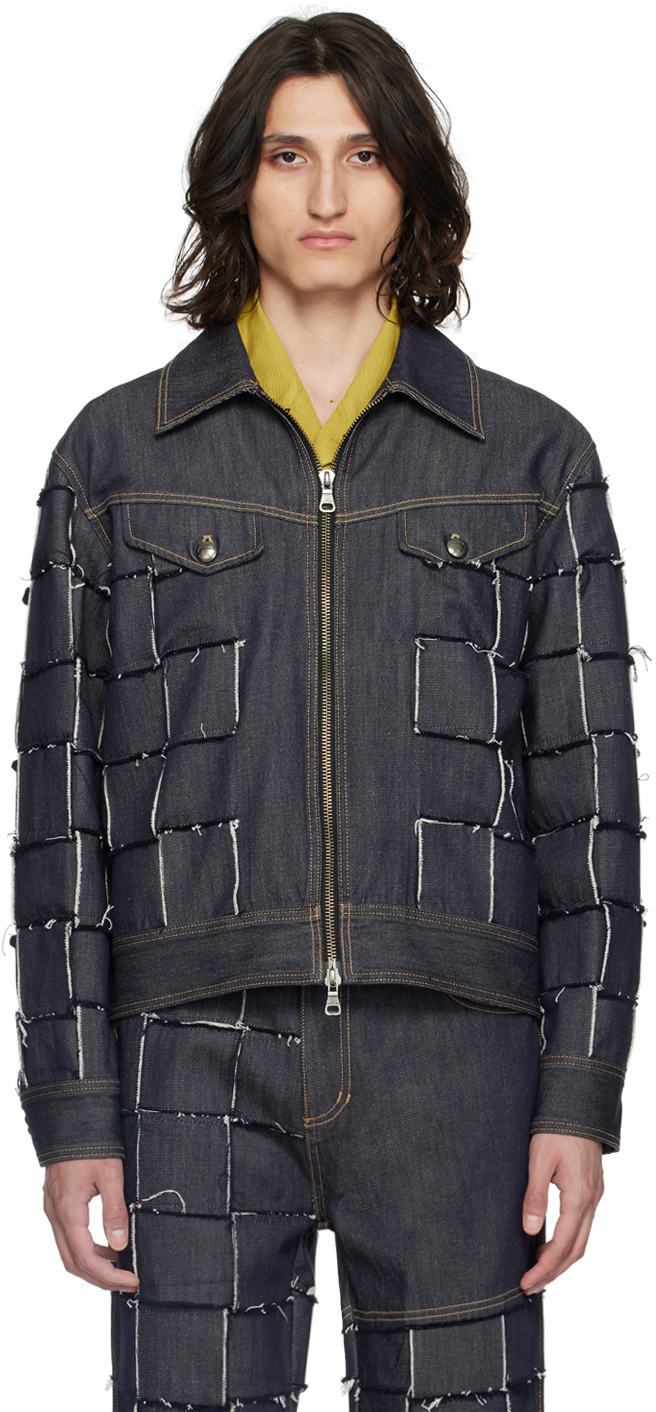Shop Andersson Bell Indigo New Patchwork Denim Jacket