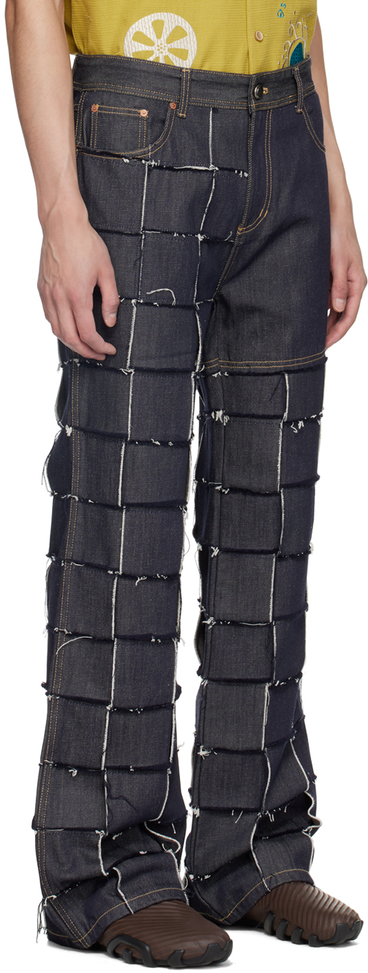 Andersson Bell Indigo New Patchwork Jeans In Indigo