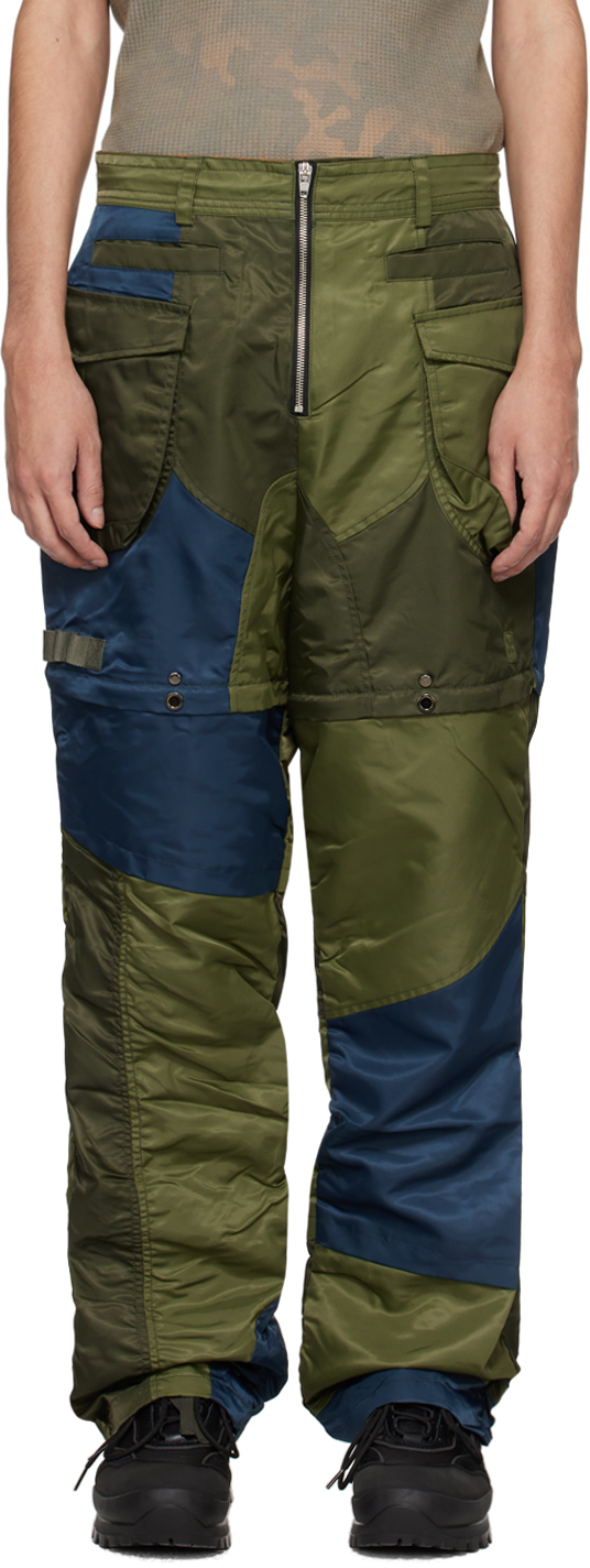 Kaki Et Bleu Marine