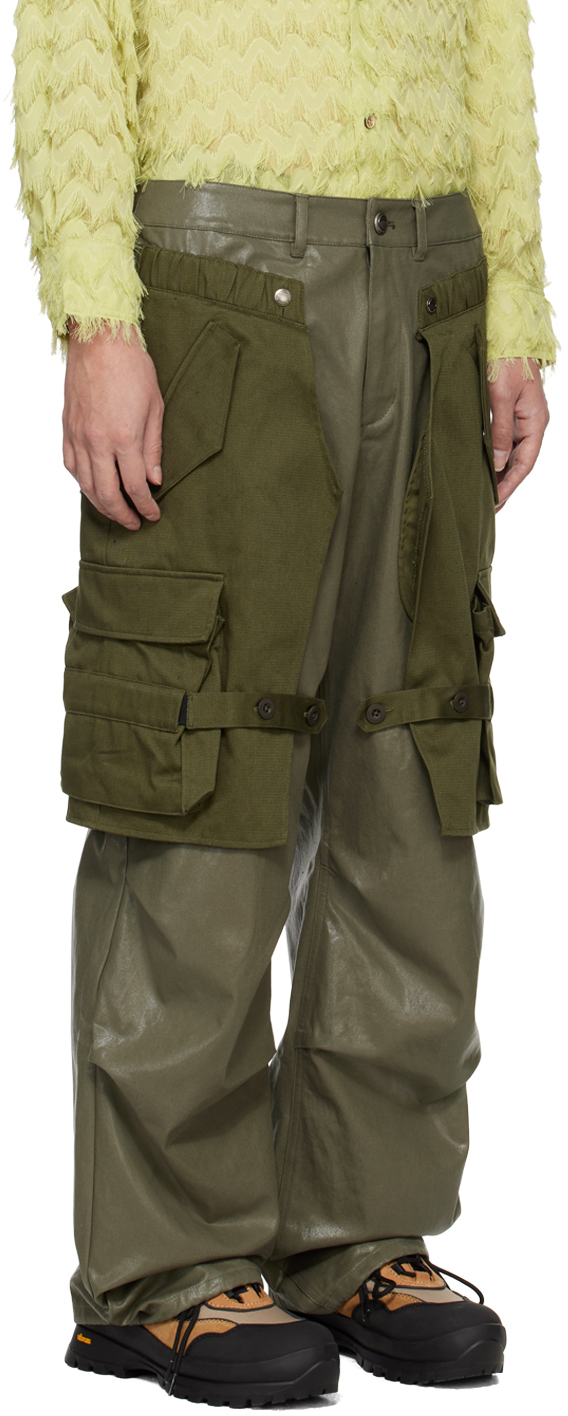 Andersson Bell Khaki Raptor Cargo Pants In Khaki