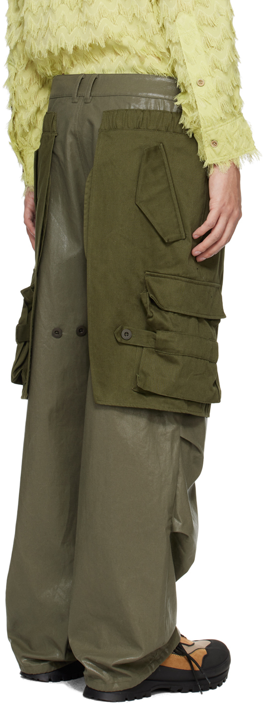 Andersson Bell Khaki Raptor Cargo Pants In Khaki