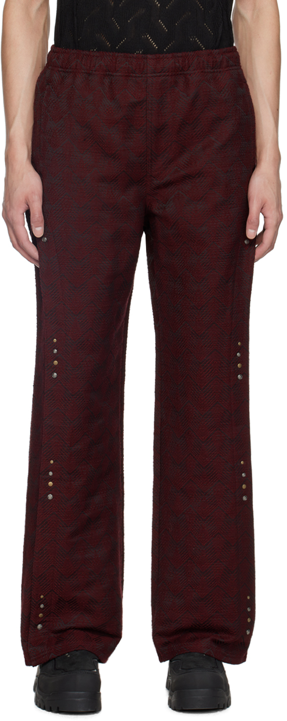 Shop Andersson Bell Red Wave Sweatpants In Wine