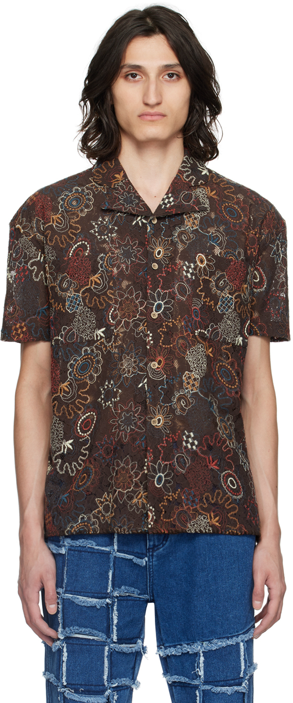 Brown Linus Shirt by Andersson Bell on Sale