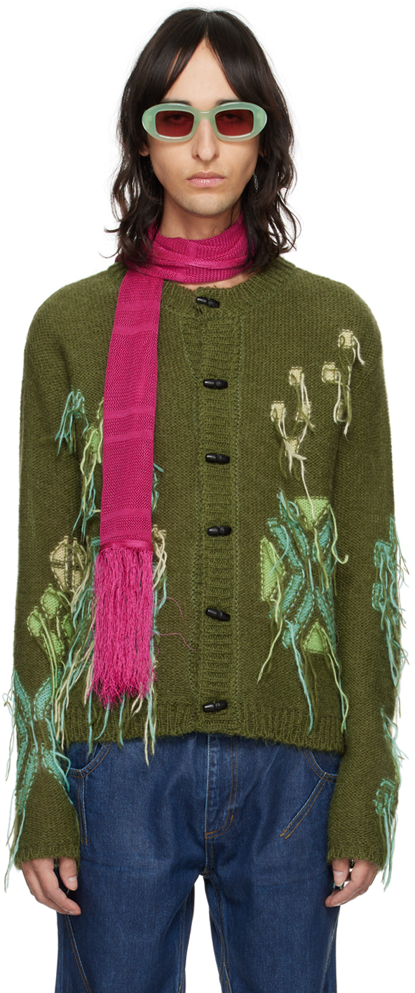 Khaki Macaron Cardigan by Andersson Bell on Sale