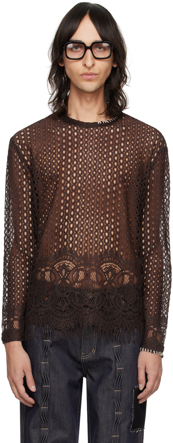 Andersson Bell Brown Summer Net Sweater