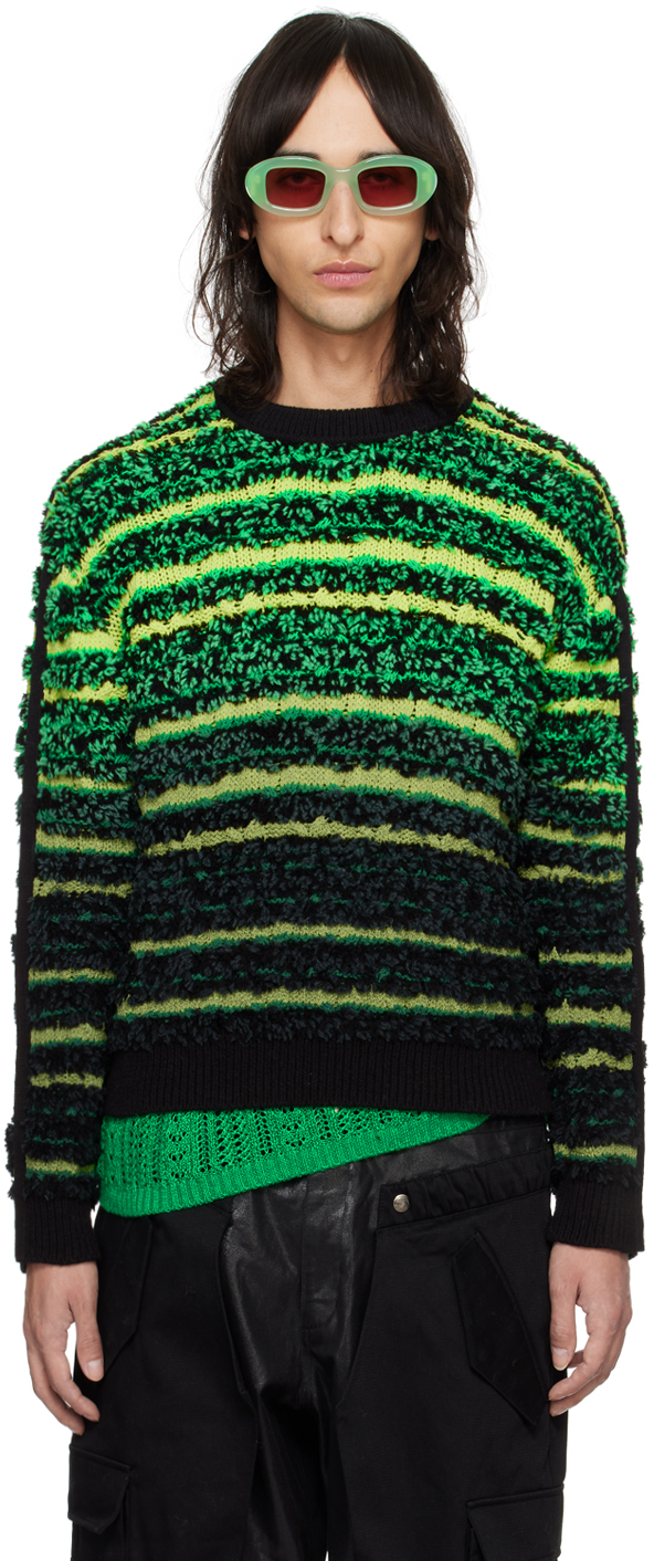 Green & Black Borden Sweater by Andersson Bell on Sale