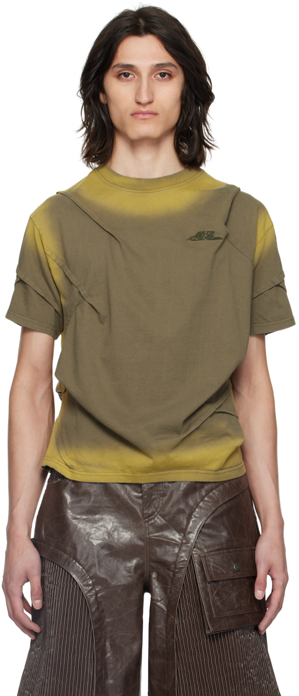 Shop Andersson Bell Khaki Mardro Gradient T-shirt