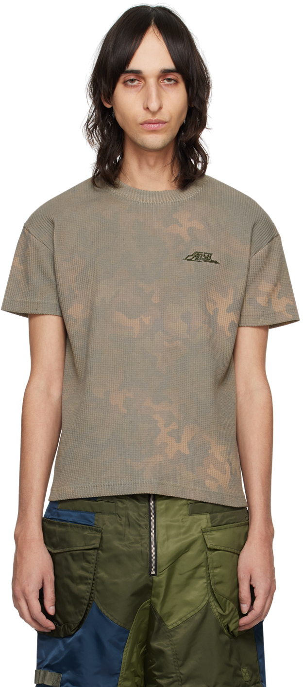 Andersson Bell Taupe Camouflage T-shirt In Grey