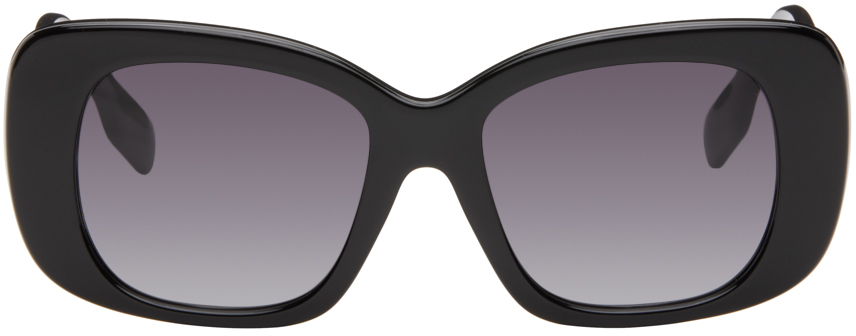 Shop Burberry Black Square Sunglasses In 30018g Black