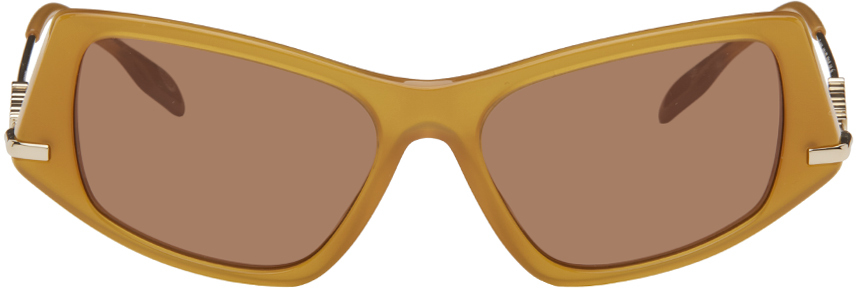 Burberry Orange Cat-eye Sunglasses In 409473 Milky Honey