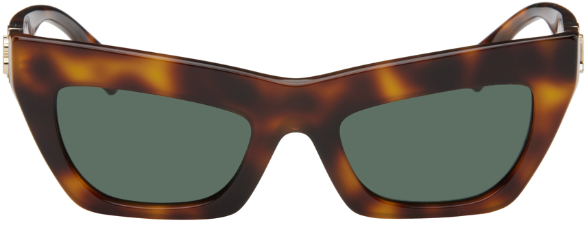 Burberry Tortoiseshell Cat-eye Sunglasses In 331671 Light Havana