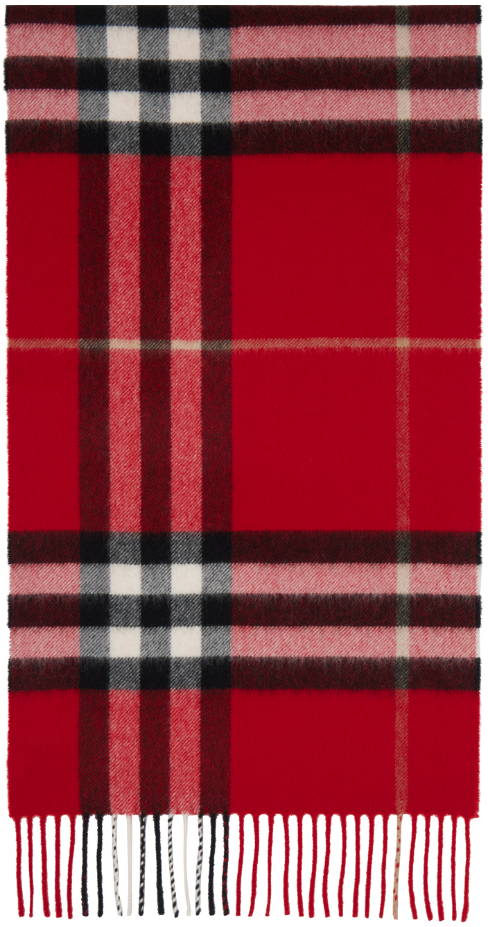Burberry Women's Giant Check Cashmere Scarf In Red