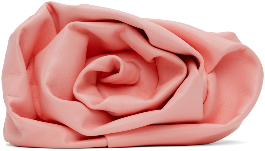 Shop Burberry Pink Rose Clutch In Candy