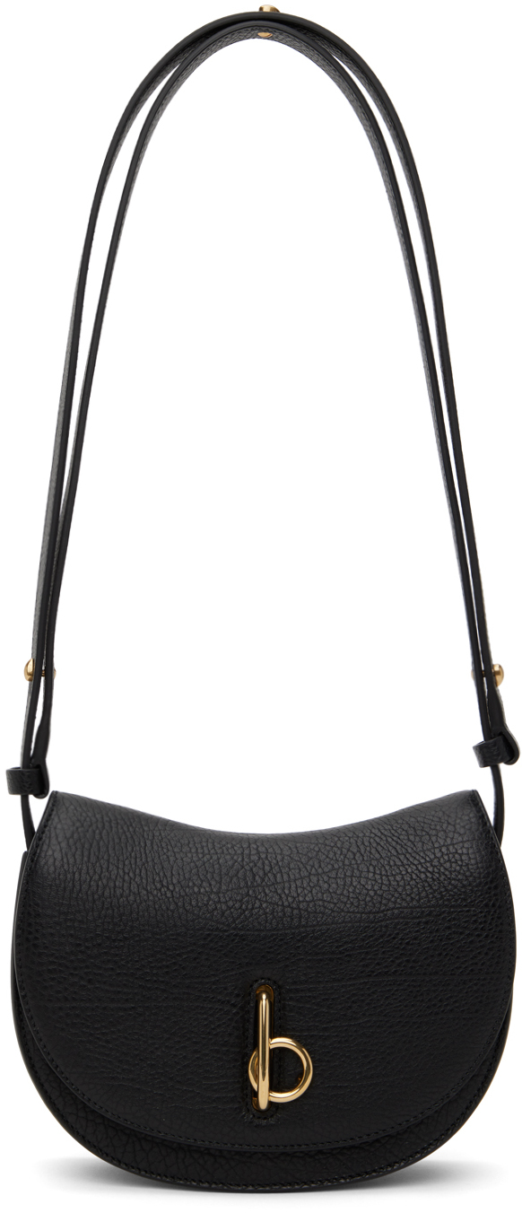 24AW new/Burberry ロッキングホースミニレザーポーチ Bag Black Mini Rocking Horse Bag in Black - Women | Burberry® Official