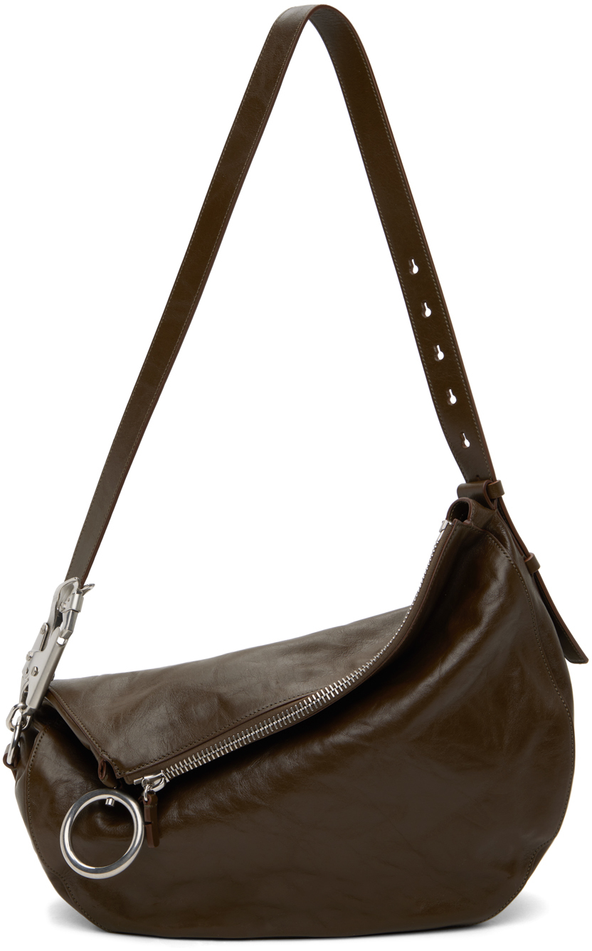 Shop Burberry Brown Medium Knight Bag In Military