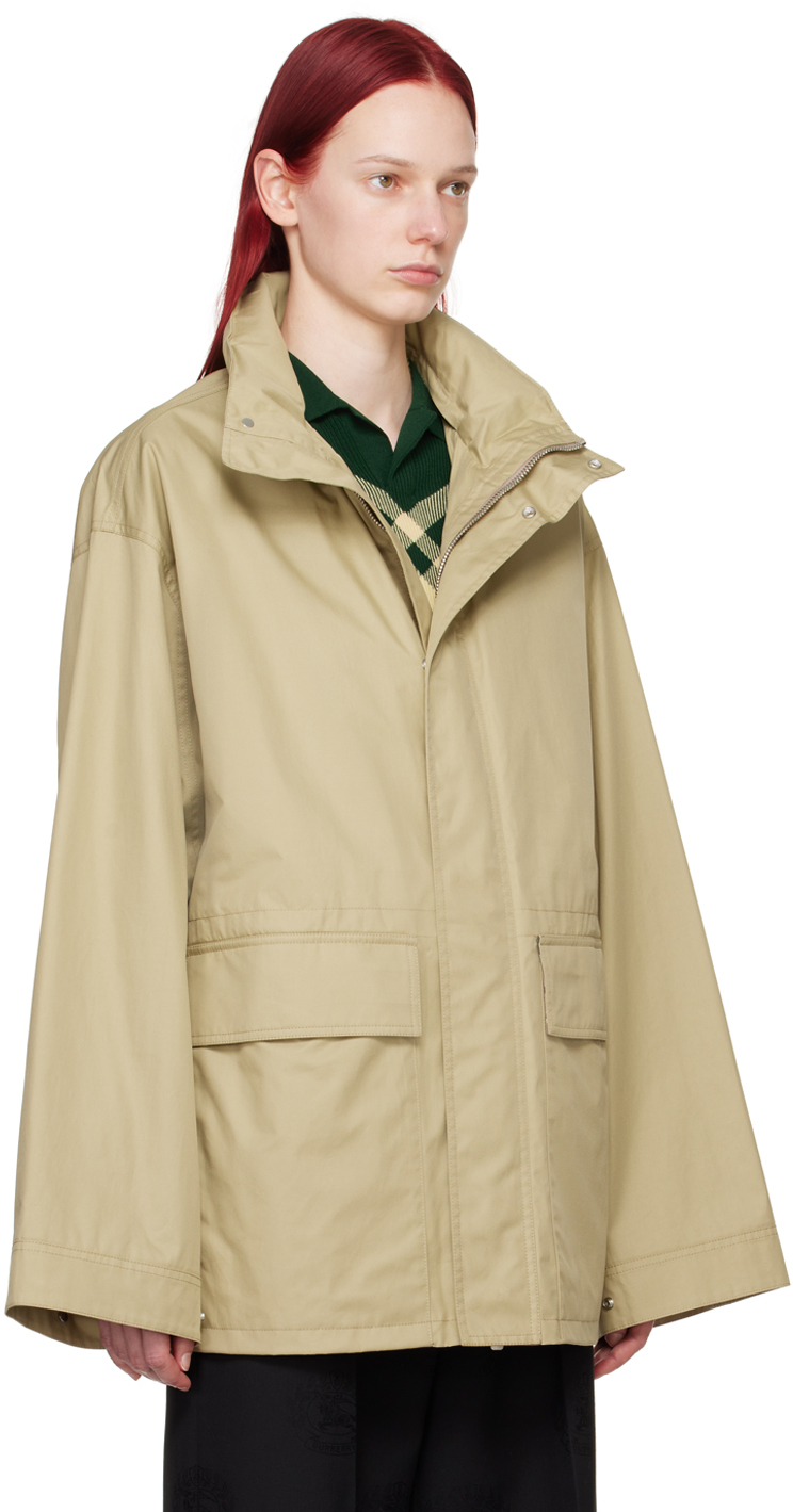 Burberry Ekd Check-print Hooded Jacket In Hunter