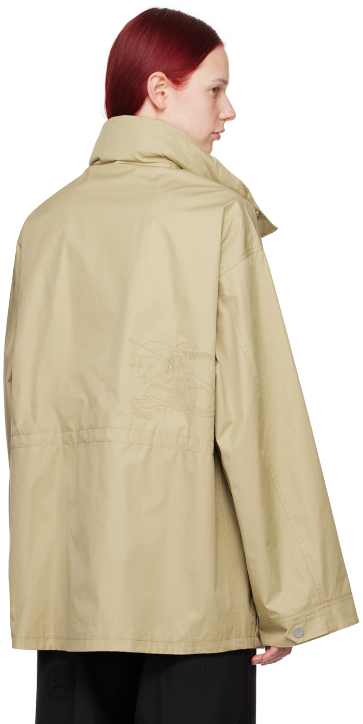 Burberry Ekd Check-print Hooded Jacket In Hunter