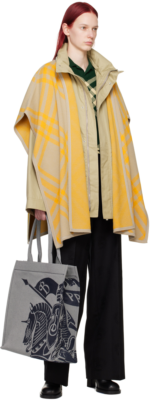 Burberry Ekd Check-print Hooded Jacket In Hunter