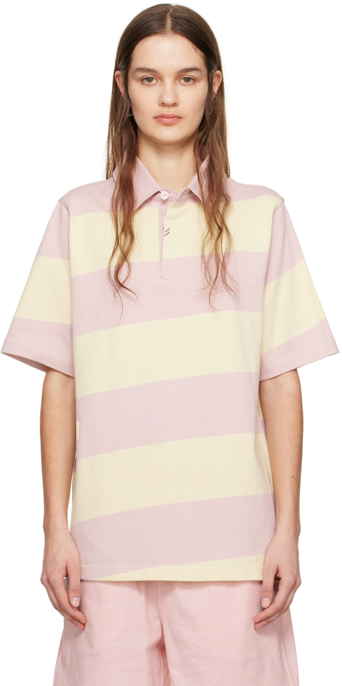Yellow & Pink Striped Polo