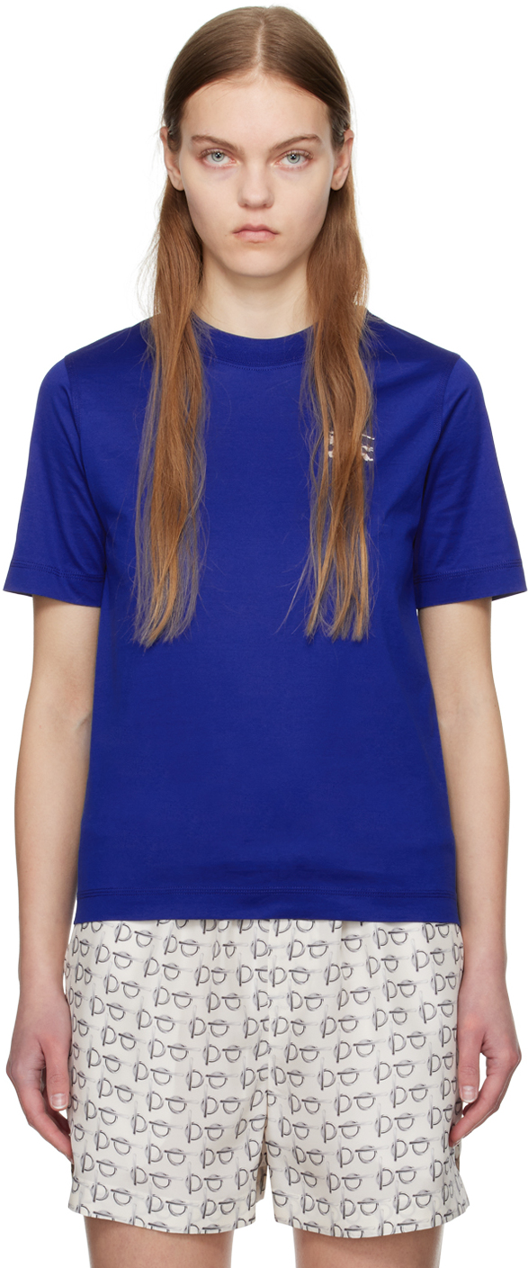 Blue Embroidered T-Shirt