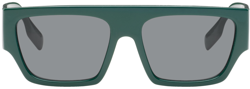 Burberry Green Square Sunglasses In 407187 Viridian Gree