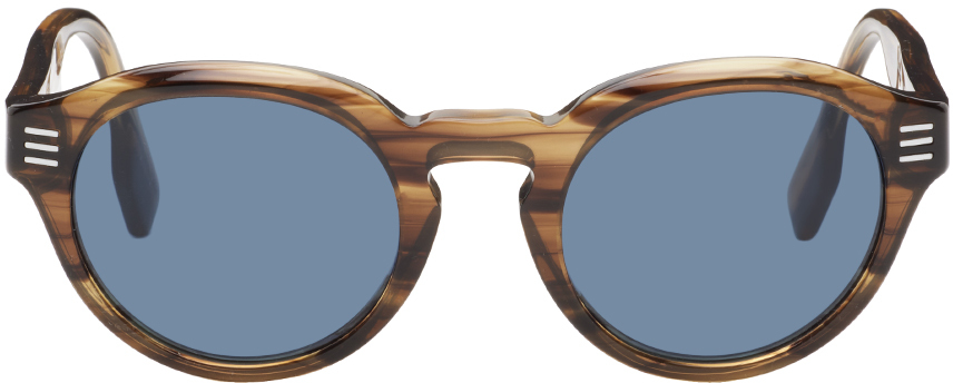 Burberry Brown Stripe Sunglasses In 409680 Havana