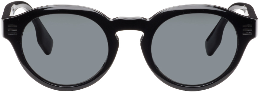 Burberry Black Stripe Sunglasses In 300187 Black