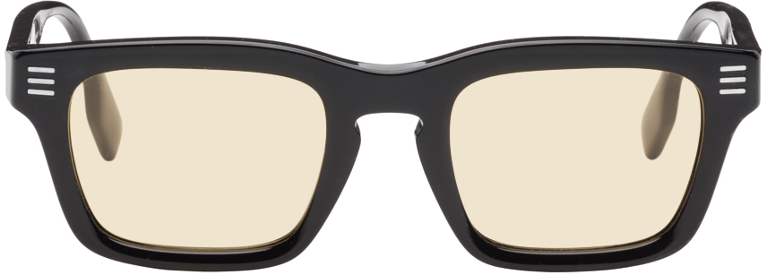 Burberry Black Stripe Sunglasses In 3001/8 Black