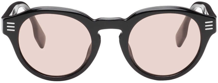 Burberry Black Stripe Sunglasses In 300184 Black