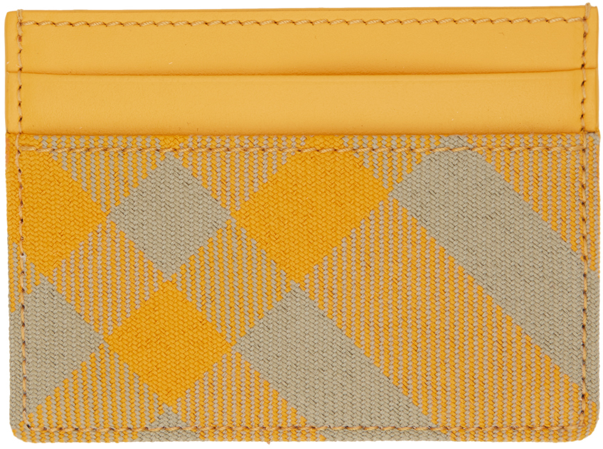 Burberry Yellow Check Card Holder